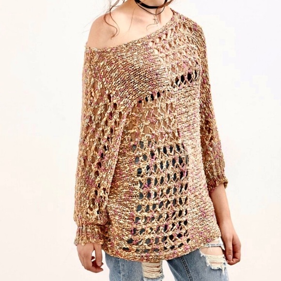 Cotton Candy Handmade wide knit sweater - Picture 2 of 12